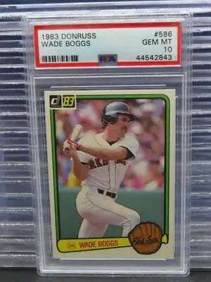 1983 Donruss Wade Boggs Rookie Card RC #586 PSA 10 GEM MINT Red Sox • $15.26