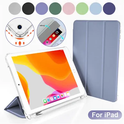 For IPad 5/6/7/8/9th Gen Mini Air Pro 11  Leather Smart Case Cover W/ Pen Holder • £9.47