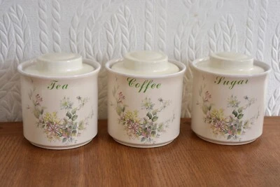 £14.99 • Buy Vintage Ashdale Pottery Kitchen Storage Jars Tea/coffee /sugar