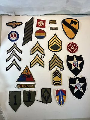 Vintage Military Army Unit Insignia Patches Badges Rank • $25