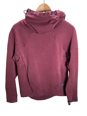 Nike Unisex Burgundy Pullover Funnel Neck Front Pocket Hoodie Size XS • $16.50