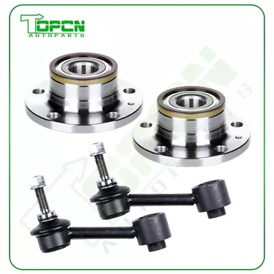 New 4 Rear Wheel Hub & Bearing Set + Sway Bar Links For Volkswagen Jetta Beetle • $73.99