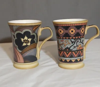 2 Dunoon Stoneware Mugs Rumba & Havana Design By Jane Brookshaw Made In Scotland • $25