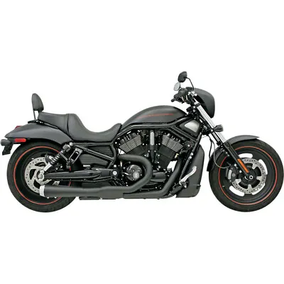 $868.95 • Buy Bassani Black Road Rage 2 Into 1 Short Muffler Exhaust Harley V-Rod 07-16