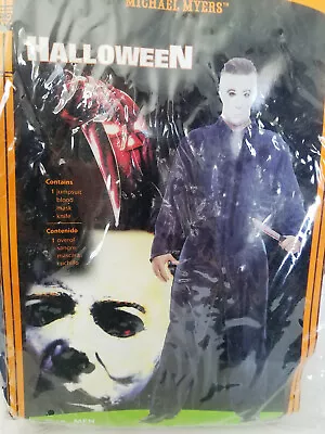 2009 Halloween Michael Myers Jumpsuit Blood Mask & Knife Costume Men's L 40-42 • $29.99