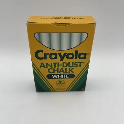 NEW Vintage 1988 Box CRAYOLA ANTI-DUST WHITE CHALK Binney & Smith No.1402 • $6.99