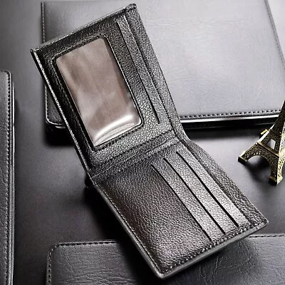 Men's Wallets RFID Blocking + 4 Credit Card + 1 ID Window BLACK DEBIT SECURE • £3.79