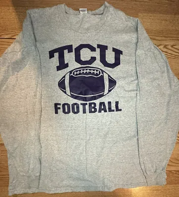 Vintage Russell Athletic Long Sleeve TCU Horn Frogs Gray Size XXXL • $25