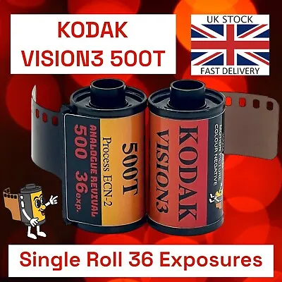 £6.75 • Buy Kodak Vision3 500T 35mm Film, Fresh Stock, 36 Exposures, Professionally Loaded