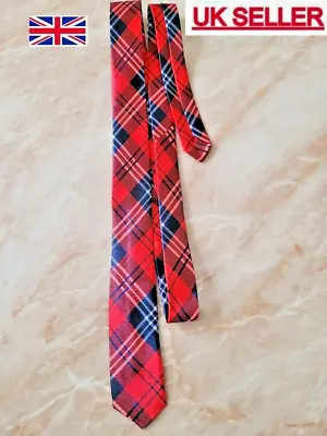 Red Tartan Neck Tie Adult Size Fancy Dress • £3.97