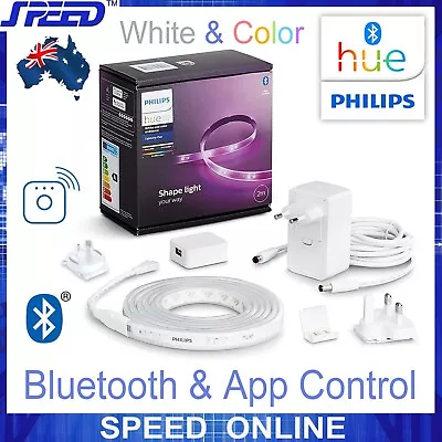 $135 • Buy PHILIPS Hue White & Color Ambiance Lightstrip Plus 2M - Bluetooth & WiFi Control