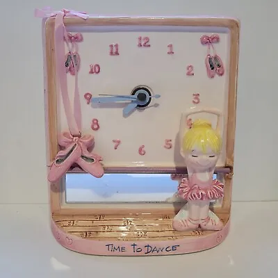 $67 • Buy Marty Links  Time To Dance  Ceramic Desk/Wall Clock - Schmid, 1992