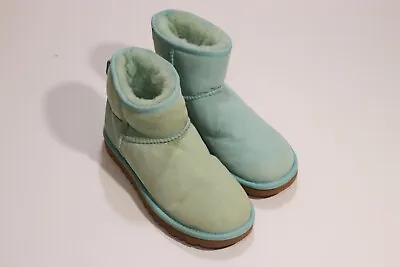 NEW UGG Women's Classic Mini Boots Sheep Light Blue Size 5 • $40.90