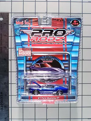 Maisto 2005 Pro Rodz '67 Ford Mustang GT Iridescent Blue W/dual White Stripes • $8