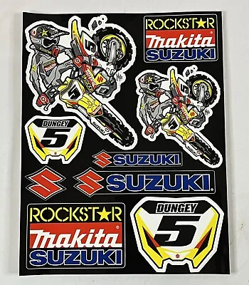 RYAN DUNGEY STICKERS #5 Suzuki Rockstar Makita Lot Of 11 Sheets 8 X 11 • $40