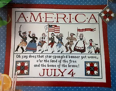 Cross Stitch Pattern Vintage America PRIDE Of PATRIOTS July 4th Star Banner Song • $5.99