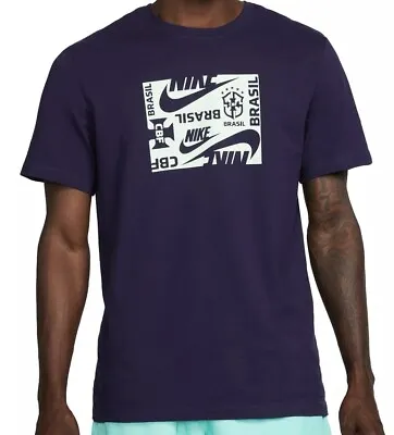 $21.99 • Buy Nike Brazil Men’s Original Navy T-Shirt. Sports Size L New