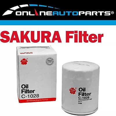 Sakura Engine Oil Filter C-1028 - Alternate Cross References Ryco Z456 & Z411 • $7.95