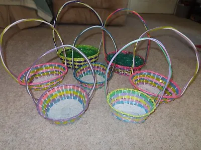 $29.50 • Buy Lot Of 7 Vintage Easter Baskets Plastic Various Sizes Very Nice