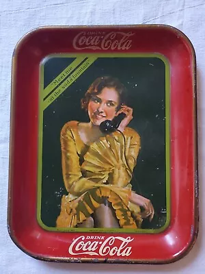 Vtg 1930 Coca-cola Advertising Tray - Pre Owned/fair • $129.99