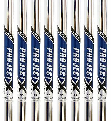 $189.99 • Buy Rifle Project X Flighted Steel Iron Golf Club Shafts – Set Of 8 Shafts (3- PW)