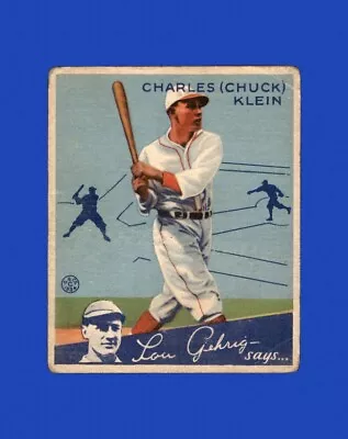 $4.25 • Buy 1934 Goudey Set-Break # 10 Chuck Klein LOW GRADE (crease) *GMCARDS*
