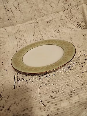 Noritake Fine China Viscount #6845 Green Set Of 8 Bread Plates And 1 11  Platter • $52.55