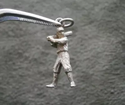 Babe Ruth Baseball Vintage 1940s Era Sterling Silver Bracelet Charm Pendant 1.6g • $24.50