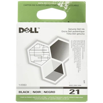 $80.99 • Buy Dell Computer Y498D 21 Standard Capacity Black Ink Cartridge For V313w/V515w/P