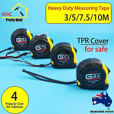 Tape Measure Measuring Easy Lock Release Long Life Release DIY Ruler 3 5 7.5 10M • $14.50