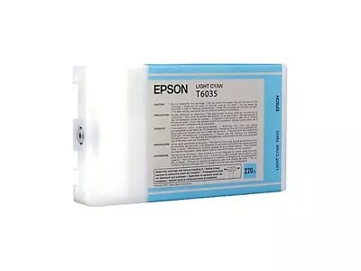 Epson T603500 Original Ultrachrom Light Cyan Ink Cartridge – 220 ML • $123