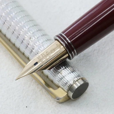 £117.49 • Buy Pilot Namiki Lady 18K F Nib 1979 VTG Fountain Pen Bordeaux/SLV Diamond Cut [013]