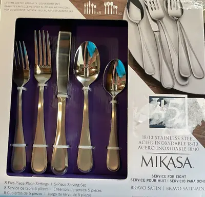 Mikasa Bravo Satin 45-Piece Flatware Set • $63