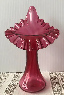 Fenton Cranberry Tulip Bud Vase 6.875 Inches Vintage • $26.99