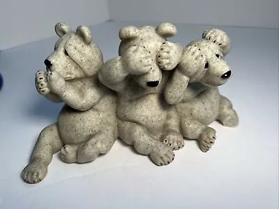 Quarry Critters Second Nature Design 3 Bears Hear/Speak/See No Evil.  Uh Oh!!  • $19.99