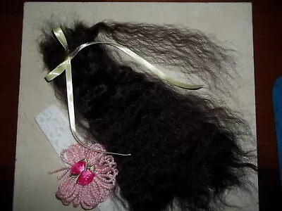 **VRY CURLY**SOFT BLACK~12in~1/2oz.~FOR REBORN~MOHAIR~YEARLING ANGORA • $20