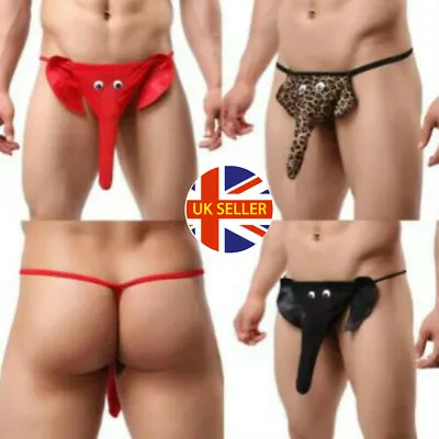 Men Elephant G-string Underwear Thong TBack Mankini Pouch Elastic Sexy Briefs*UK • £3.29