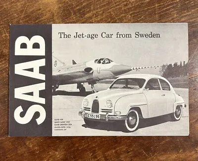 1950s SAAB 93F Dealership Sales Literature BROCHURE THE JET AGE CAR • $19.90