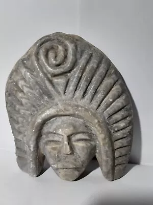 $9 • Buy Outstanding Vintage Carved Stone Aztec,Mayan Wall Art Sculpture Mexican Folk Art