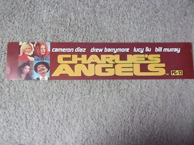 Charlie's Angels 2000 Movie Mylar Banner Poster 25x5 • $6