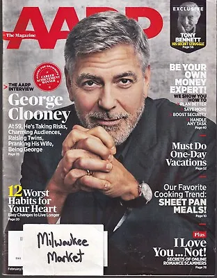 AARP The Magazine February March 2021 George Clooney Best Deal L@@K !! • $4.97