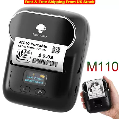 Phomemo M110 Thermal Label Maker Portable Printer For IOS & Android Paper Lot • $15.99