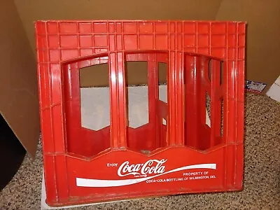 Vintage 80s Coca-Cola Coke Red Plastic Soda Pop Crate CaseHuskyliteSix 2 Liter • $15