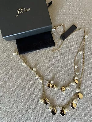 NWT J.Crew Gold Pearls Necklace. • $38