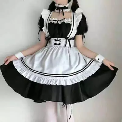 French Maid Costume Maid Dresses Lolita Womens Sweet Maid Outfit Fancy Dress • $32.99