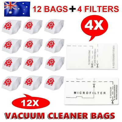 12 Vacuum Cleaner Bags For Miele FJM HYCLEAN Compact C1 C2 S4 S6 S291 S381 S571 • $17.85