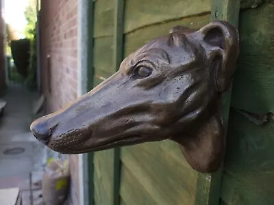 £20 • Buy Bronzed Stone  Greyhound Dog  Dogs Head Wall Hanging Sculpture