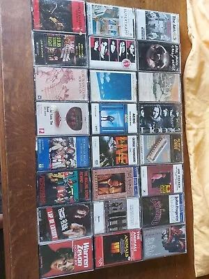 Bulk Lot Of 24 Cassettes Including Ac/dc Led Zeppelin Rolling Stones Dylan Cars • $80