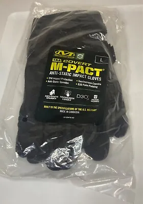 MECHANIX WEAR TAA Covert M-PACT Black Gloves Size Large New & Sealed Ships Free • $19.95