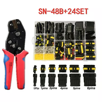 £32.89 • Buy 708Pcs Super Seal Car Electrical Waterproof Connector Kit 1 2 3 4 5 6 Pin Wa